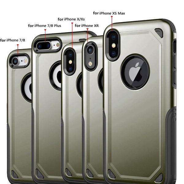 New Military Shockproof Slim Rugged Protective Armor Phone Case For iPhone X XS Max XR 8