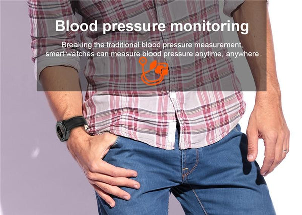 New Men Business Bluetooth Smart Watch Wristwatch Heart Rate Monitor Blood Pressure Fitness Tracker Smartwatch for Android iPhone Windows