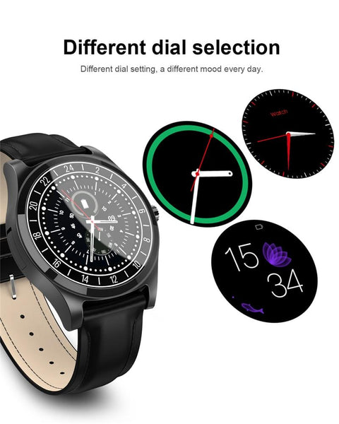 New Men Business Bluetooth Smart Watch Wristwatch Heart Rate Monitor Blood Pressure Fitness Tracker Smartwatch for Android iPhone Windows