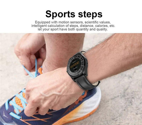 New Men Business Bluetooth Smart Watch Wristwatch Heart Rate Monitor Blood Pressure Fitness Tracker Smartwatch for Android iPhone Windows