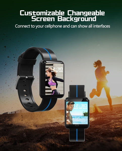 New Smart Sport Watch 1.3 Inch Touch Screen Heart Rate Monitoring Blood Pressure Bracelet For iPhone Android