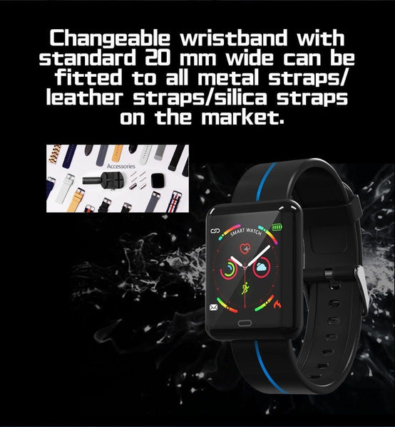 New Smart Sport Watch 1.3 Inch Touch Screen Heart Rate Monitoring Blood Pressure Bracelet For iPhone Android