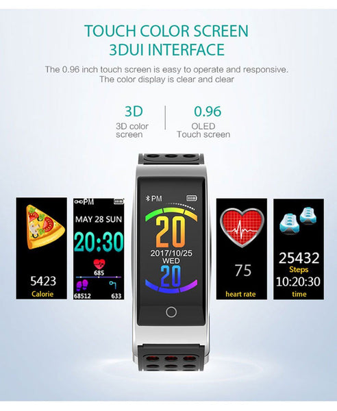 New IP67 Waterproof Smart Bracelet Blood Pressure Fitness Tracker Watch Bracelet For iPhone Android