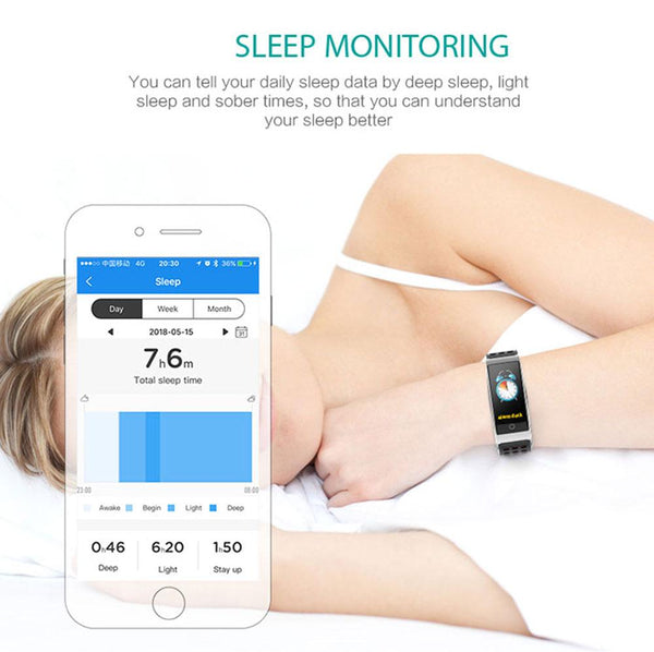 New IP67 Waterproof Smart Bracelet Blood Pressure Fitness Tracker Watch Bracelet For iPhone Android