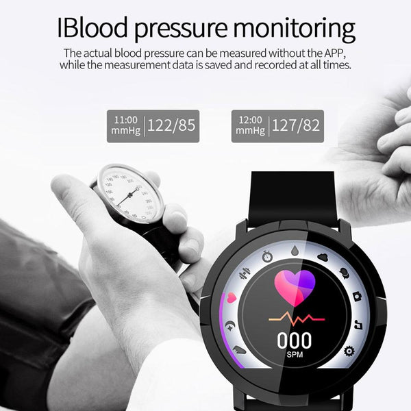 New Smart Watch 1.22'' IPS Round Screen Support Heart Rate Monitor Pedometer Smartwatch for Android iPhone Windows