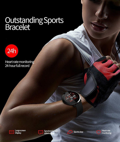 New Smart Watch 1.22'' IPS Round Screen Support Heart Rate Monitor Pedometer Smartwatch for Android iPhone Windows