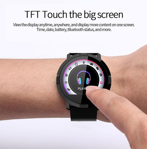 New Smart Watch 1.22'' IPS Round Screen Support Heart Rate Monitor Pedometer Smartwatch for Android iPhone Windows