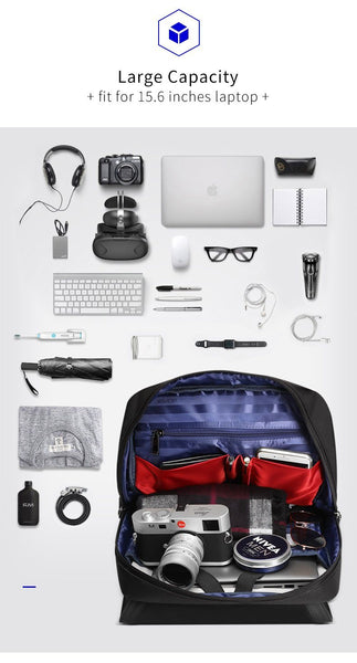 New Smart 15.6 Inch Multifunctional USB Charging Large Capacity Anti-Theft Business Travel Backpack