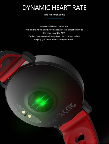 New IP68 Waterproof Bluletooth Fitness Tracker TFT Color Screen Smartwatch For Android IOS