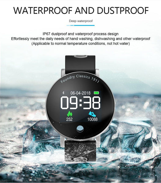 New IP68 Waterproof Bluletooth Fitness Tracker TFT Color Screen Smartwatch For Android IOS