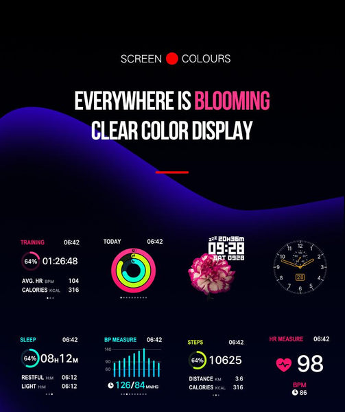 New Waterproof Sport Smartwatch Heart Rate Blood Pressure Monitor Fitness Tracker For iPhone Android