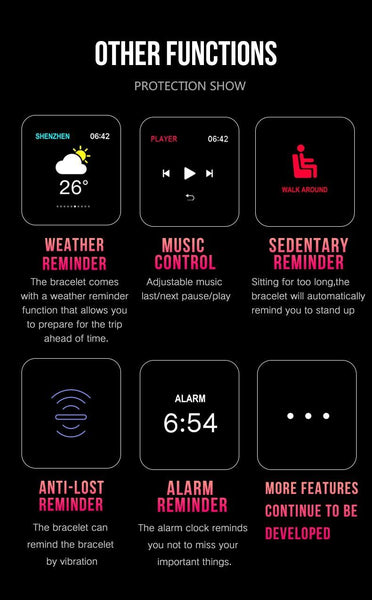 New Waterproof Sport Smartwatch Heart Rate Blood Pressure Monitor Fitness Tracker For iPhone Android