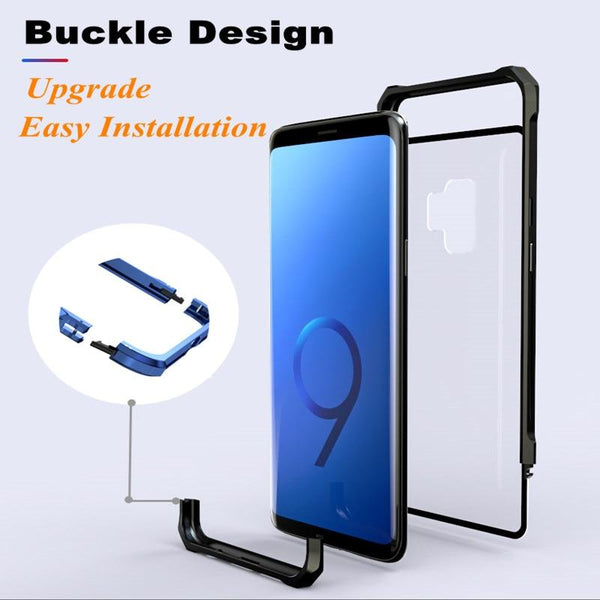New Buckle Design Screws Free Metal Aluminum Frame Case For Samsung Galaxy S8 S9 Note 8 Note 9 Series