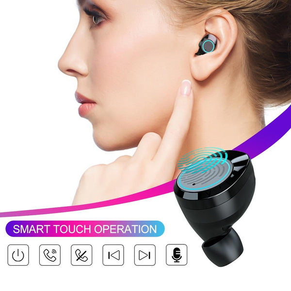 New True Wireless Earbuds Bluetooth 5.0 Earphones Touch Control TWS Headset IPX7 Waterproof Earphone With Charging Box