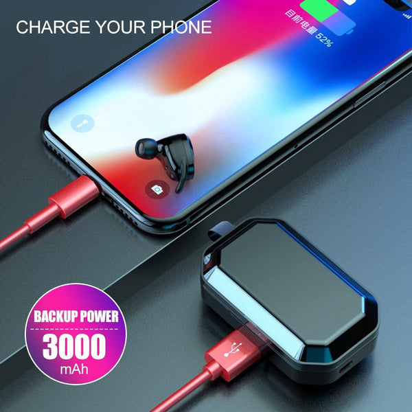 New True Wireless Earbuds Bluetooth 5.0 Earphones Touch Control TWS Headset IPX7 Waterproof Earphone With Charging Box