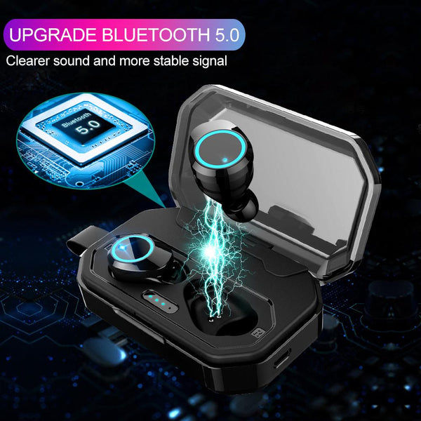 New True Wireless Earbuds Bluetooth 5.0 Earphones Touch Control TWS Headset IPX7 Waterproof Earphone With Charging Box