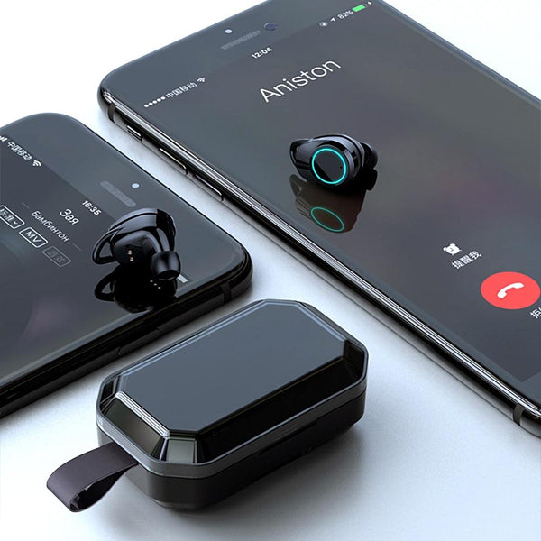 New True Wireless Earbuds Bluetooth 5.0 Earphones Touch Control TWS Headset IPX7 Waterproof Earphone With Charging Box