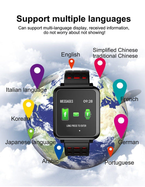 New Smart Watch Heart Rate Monitor Blood Pressure Activity Tracker Bracelet Water-Resistant Sport Band