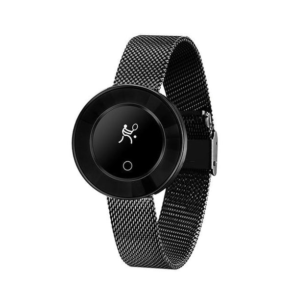 New Lady Smart Bracelet Watch IP68 Waterproof Steel Strap Heart Rate Blood Pressure Tracker Smart Watch For iPhone Android