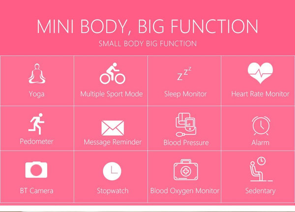 New Lady Smart Bracelet Watch IP68 Waterproof Steel Strap Heart Rate Blood Pressure Tracker Smart Watch For iPhone Android