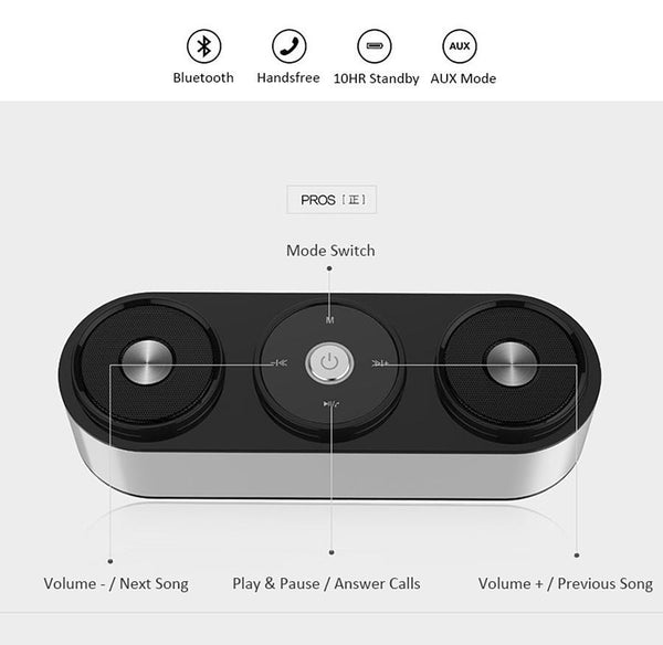 2.1 Channel Powerful Bass Stereo Wireless Bluetooth Speaker With Microphone FM Radio TF Card Play Touch Control.