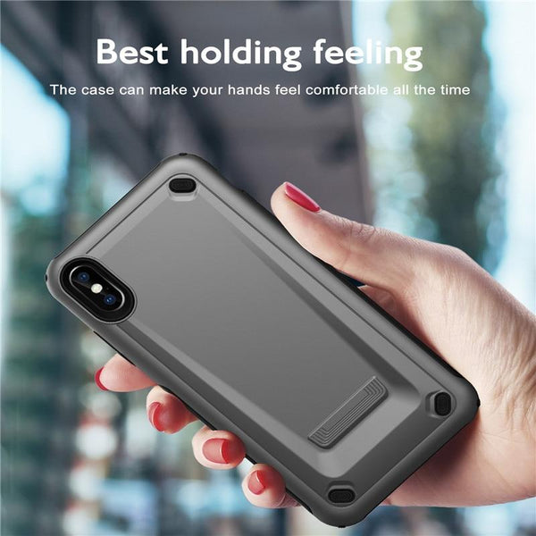 New Hybrid Tough Shockproof Bumper Armor Phone Case For iPhone XS MAX XR X 8 Plus