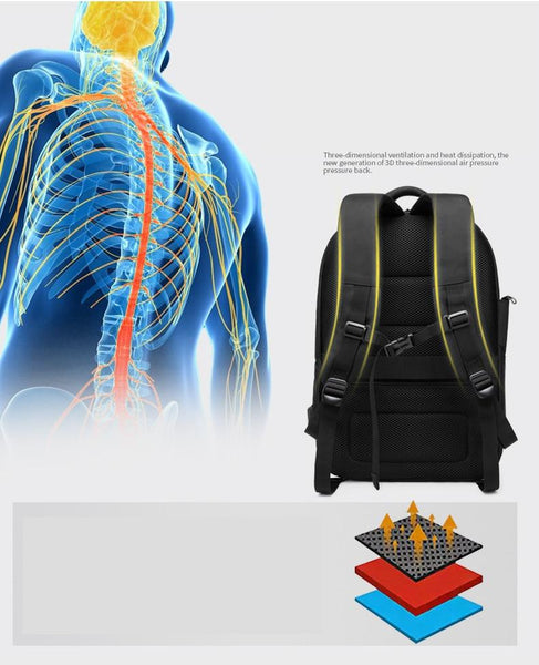 New Laptop Backpack Oxford USB charging Travel Backpack Anti-Theft Waterproof Zipper Fitness Bag With Shoes Pocket