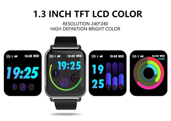 New IP67 Waterproof Dynamic Blood Oxygen Pressure Pedometer Fitness Tracker Heart Rate Smartwatch For Android iPhones