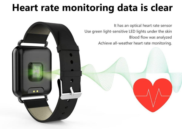 New IP67 Waterproof Dynamic Blood Oxygen Pressure Pedometer Fitness Tracker Heart Rate Smartwatch For Android iPhones