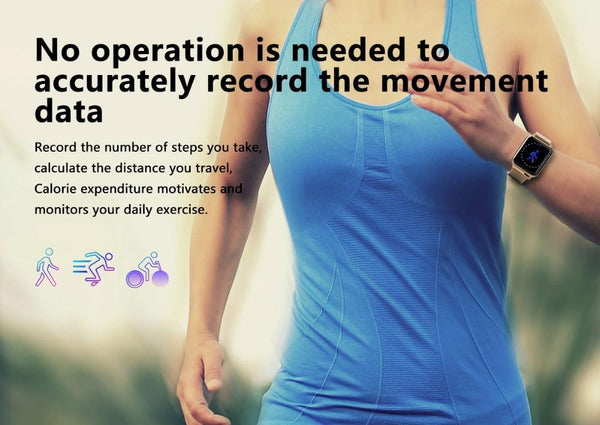 New IP67 Waterproof Dynamic Blood Oxygen Pressure Pedometer Fitness Tracker Heart Rate Smartwatch For Android iPhones