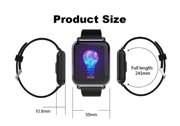 New IP67 Waterproof Dynamic Blood Oxygen Pressure Pedometer Fitness Tracker Heart Rate Smartwatch For Android iPhones