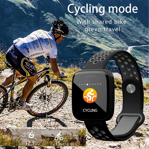 New Smart Watch Waterproof Blood Pressure Heart Rate Monitor Pedometer Cycling Mode Fitness Bracelet Band for IOS Androids