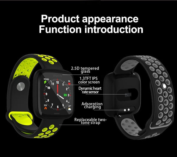 New Smart Watch Waterproof Blood Pressure Heart Rate Monitor Pedometer Cycling Mode Fitness Bracelet Band for IOS Androids