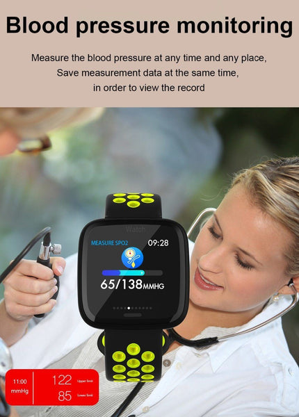 New Smart Watch Waterproof Blood Pressure Heart Rate Monitor Pedometer Cycling Mode Fitness Bracelet Band for IOS Androids