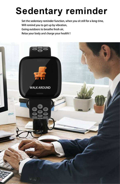 New Smart Watch Waterproof Blood Pressure Heart Rate Monitor Pedometer Cycling Mode Fitness Bracelet Band for IOS Androids