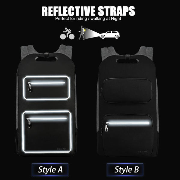 New Fashion Compact School 15.6 Inch Laptop Student College Business Smart Backpack With USB Charging Anti-Theft