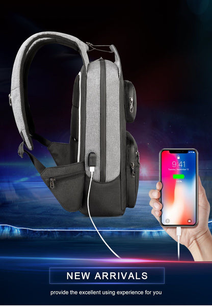 New Fashion Compact School 15.6 Inch Laptop Student College Business Smart Backpack With USB Charging Anti-Theft