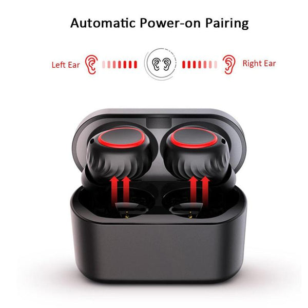 New Bluetooth 5.0 True Wireless Sweatproof Sport Earbuds With Portable Charging Case For iPhone Android