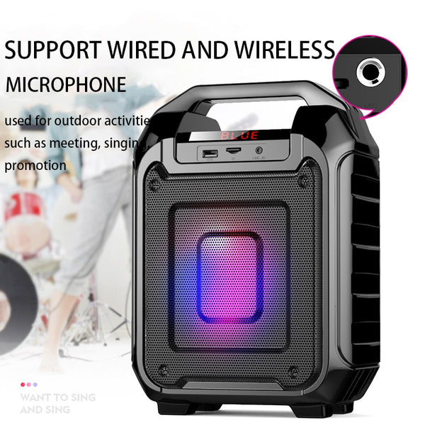 New Bluetooth Portable LED Light Wireless Outdoor Speaker Mini Subwoofer For iPhone Android