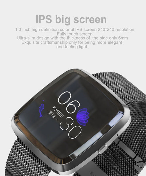 New IP67 Waterproof Smart Watch Heart Rate Blood Pressure Monitor  Fitness Tracker For Men Women