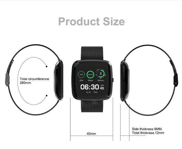 New IP67 Waterproof Smart Watch Heart Rate Blood Pressure Monitor  Fitness Tracker For Men Women