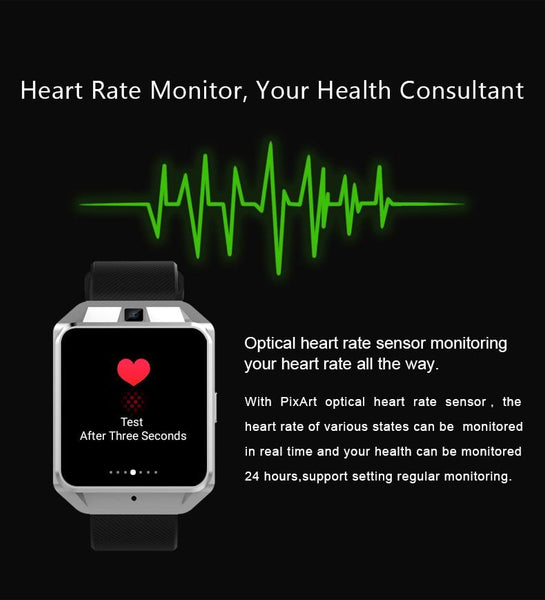 New 4G LTE WIFI Quad Core 1GB/8GB Android GPS Bluetooth Smartwatch 1.54" Heart Rate Monitor For iPhone Android