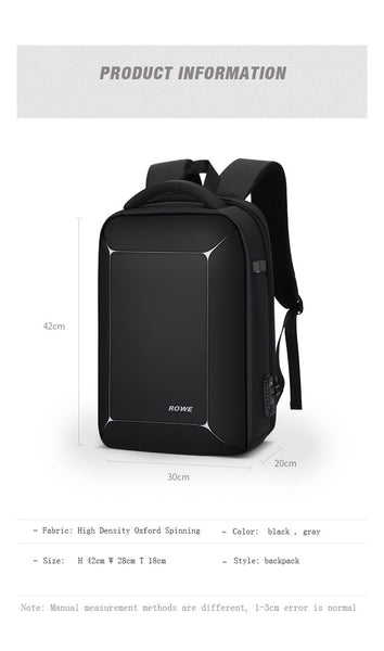 New TSA Lock Anti-Theft Men 15.6 Inch Laptop Backpack USB Charging Business Water-Repellent Casual Travel Backpack