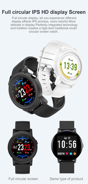 New 1.3' Full HD IPS Circular Screen Band Heart Rate Monitor Sport Mode Fitness Tracker Smart Watch