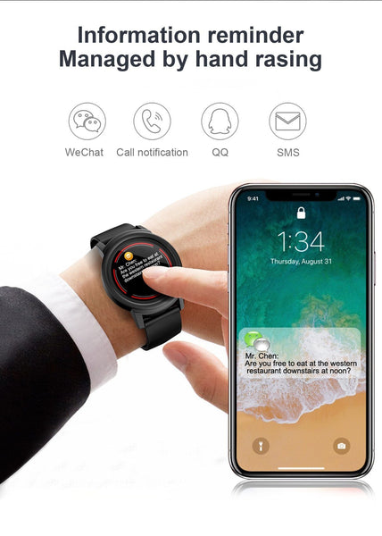 New 1.3' Full HD IPS Circular Screen Band Heart Rate Monitor Sport Mode Fitness Tracker Smart Watch