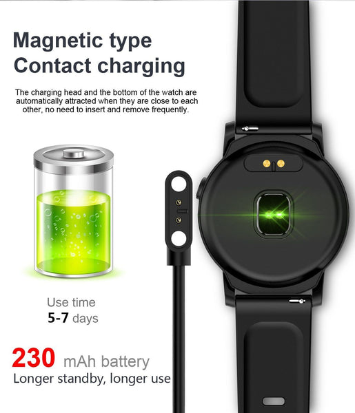 New 1.3' Full HD IPS Circular Screen Band Heart Rate Monitor Sport Mode Fitness Tracker Smart Watch