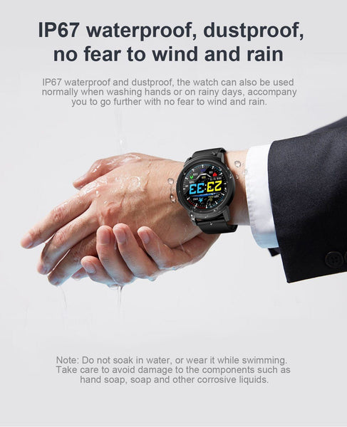 New 1.3' Full HD IPS Circular Screen Band Heart Rate Monitor Sport Mode Fitness Tracker Smart Watch