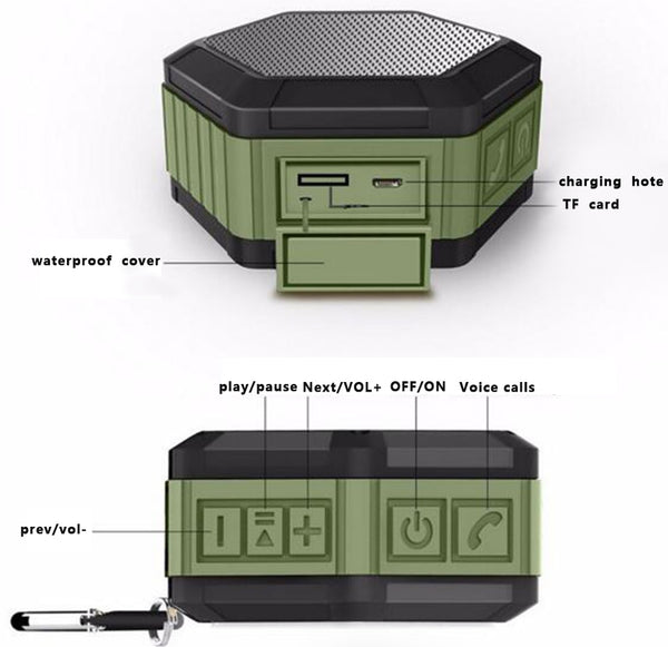 New Outdoor Sport Wireless Bluetooth Waterproof Portable Subwoofer Full Range USB Mini Speaker