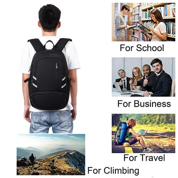 New 17 Inch Large Capacity Laptop Backpack Mochila Multifunctional USB Charging Casual School Bag
