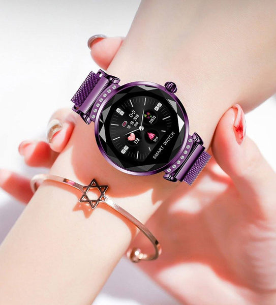 New Luxury Smart Fitness Bracelet Women Blood Pressure Heart Rate Monitoring Wristband Lady Watch